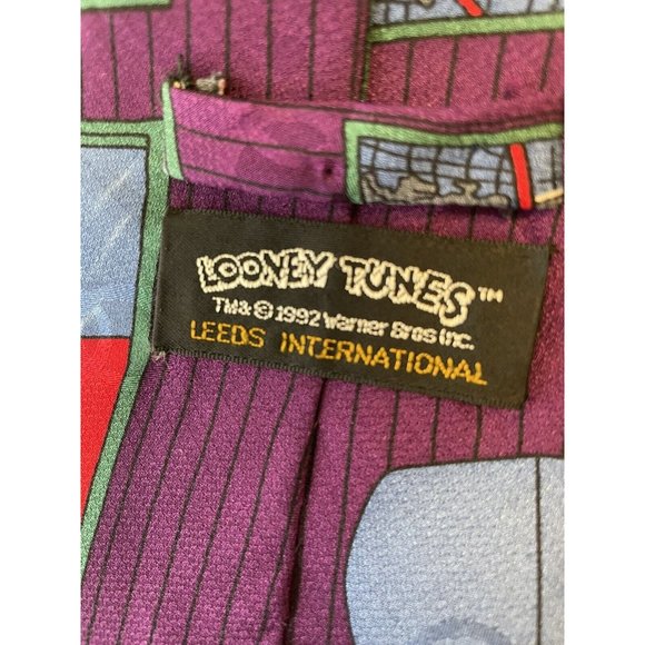 Bugs Bunny Looney Tunes Men's Tie Computer Nerd 1990's - Picture 3 of 4